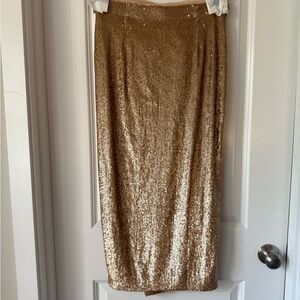 Donna Karan Shimmering Gold Pencil Skirt-Sz12 (NWOT)